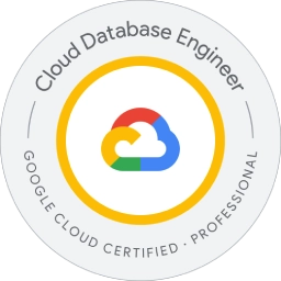Google Cloud Professional Cloud Database Engineer certification badge