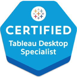 Tableau Desktop Specialist certification badge